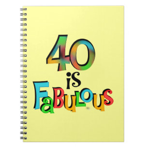 40 is Fabulous Birthday T-shirts en geschenken Notitieboek