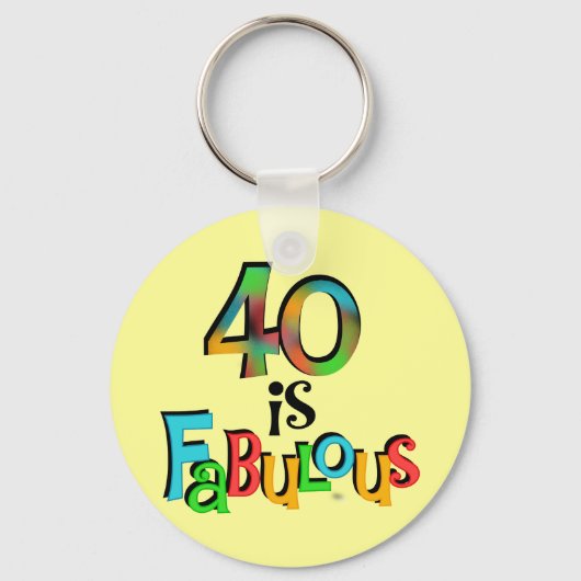 40 is Fabulous Birthday T-shirts en geschenken Sleutelhanger (Voorkant)