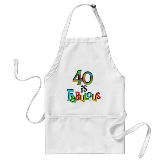 40 is Fabulous Birthday T-shirts en geschenken Standaard Schort (Voorkant)