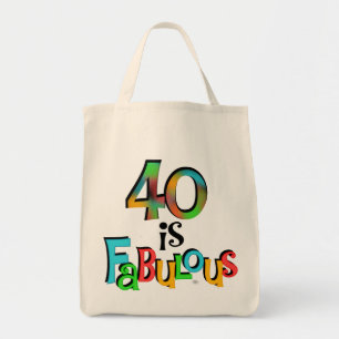 40 is Fabulous Birthday T-shirts en geschenken Tote Bag