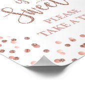 40 is gezoet Neem een Treat Roos Gold Sign. Poster (Hoek)