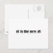 40 is het nieuwe 20 Birthday design Briefkaart (Voorkant / Achterkant)