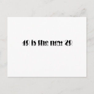 40 is het nieuwe 20-jarige ontwerp briefkaart