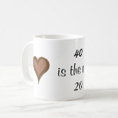 40 Is Het Nieuwe 20 Koffiemok (Voorkant links)