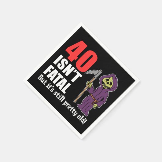 40 is niet dodelijk, maar nog steeds oude grimmige servetten (Hoek)