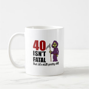 40 is niet fataal maar nog steeds oude grim reaper koffiemok