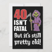 40 is niet fataal maar oude grappige Grim Reaper u Kaart (Voorkant)