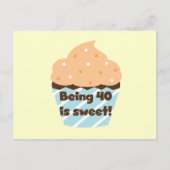 40 is Sweet Birthday T-shirts en cadeautjes Briefkaart (Voorkant)
