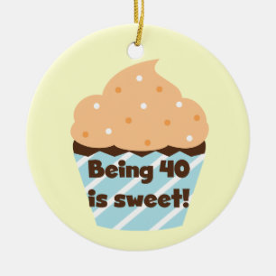 40 is Sweet Birthday T-shirts en cadeautjes Keramisch Ornament
