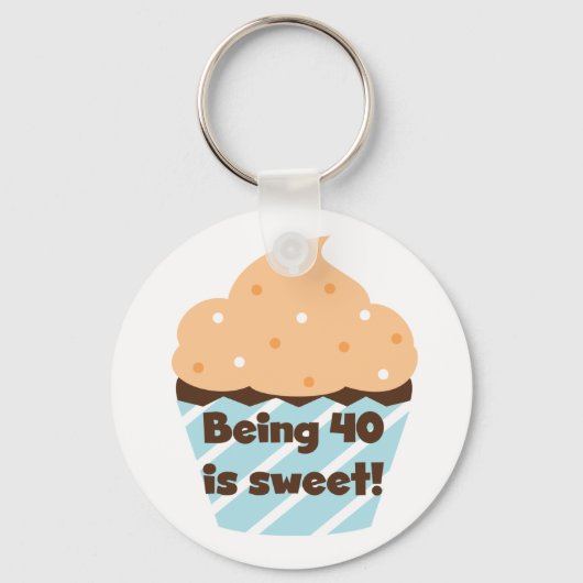 40 is Sweet Birthday T-shirts en cadeautjes Sleutelhanger (Voorkant)
