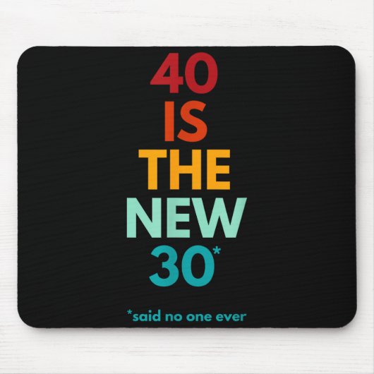 40 Is The New 30 Said Ever, Funny 40th Birthday  Muismat (Voorkant)