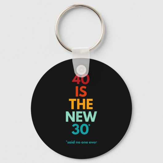 40 Is The New 30 Said Ever, Funny 40th Birthday Sleutelhanger (Voorkant)