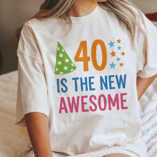 40 Is The New Awesome Verjaardagsfeest Tri-Blend Shirt