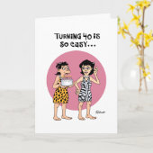 40 is zo gemakkelijk Birthday Kaart (Gele Bloem)