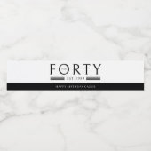 40 jaar 40 jarig jubileum waterfles etiket (Enkel label)