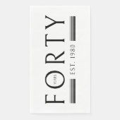 40 jaar 40e verjaardag servet (Voorkant)