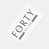 40 jaar 40e verjaardag servet (Hoek)