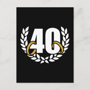 40 jaar 40ste huwelijksjubileum krans briefkaart