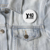 40 Jaar Awesome Cricket 40e Verjaardag Ronde Button 5,7 Cm (In situ)