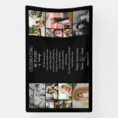 40 jaar bruiloft jubileum fotocollage bewerkbaar spandoek (Verticaal)