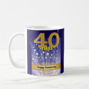 40 Jaar CUSTOM Herstel Jubileum Vet Numeriek Koffiemok