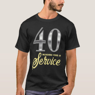 40 jaar dienst 40e Jubileum voor werknemers T-shirt