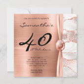 40 jaar en de dag van de geboorte van Fabulous Roo Kaart (Voorkant)