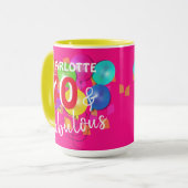 40 jaar en de Mok van de Fabulous Fun Birthday (Voorkant links)