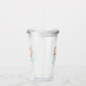 40 jaar en fabelroze en girale munten acryl drinkbeker (Rechts)