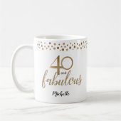40 jaar en Fabulous 40ste verjaardag confetti gold Koffiemok (Links)