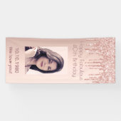 40 jaar en Fabulous verjaardagsfeest roos gouden f Spandoek (Horizontaal)