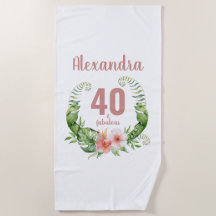 40 jaar en fantastische blush roze scriptverjaarda