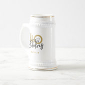 40 jaar en geweldig goud- en zwarte verjaardagsfee bierpul (Voorkant links)