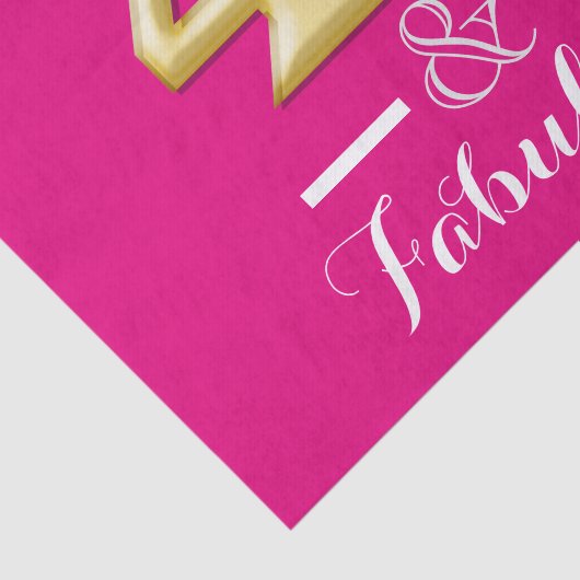 40 jaar en geweldig roze goudverjaardag tissuepapier (Detail)