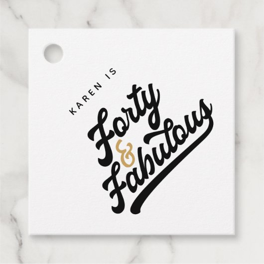 40 jaar en geweldig verjaardagsfeest bedankjes labels (Voorkant)