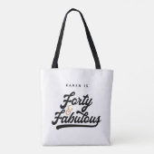 40 jaar en geweldig verjaardagsfeest tote bag (Achterkant)