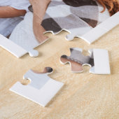 40 jaar en geweldige gouden zwarte fotoverjaardag legpuzzel (Zijkant)