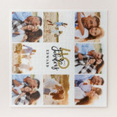 40 jaar en geweldige gouden zwarte fotoverjaardag legpuzzel (Horizontaal)