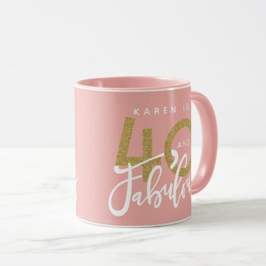 40 jaar en geweldige verjaardagsmok mok (Voorkant rechts)