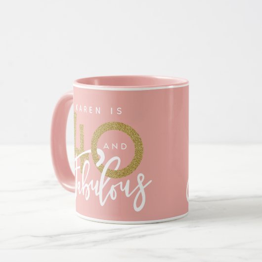 40 jaar en geweldige verjaardagsmok mok (Voorkant links)