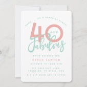 40 jaar en geweldige verrassingsfeestuitnodiging kaart (Voorkant)