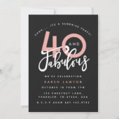 40 jaar en geweldige verrassingsfeestuitnodiging kaart (Voorkant)
