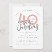 40 jaar en geweldige verrassingsfeestuitnodiging kaart (Voorkant)