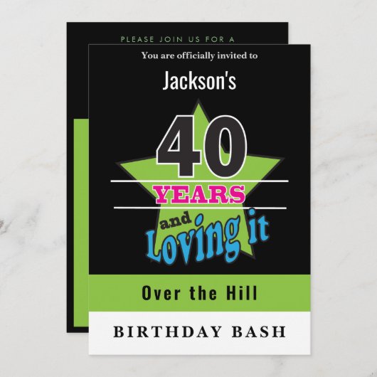 40 jaar en het liefhebben | Verjaardag Kaart (Voorkant / Achterkant)