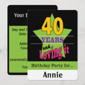 40 jaar en ik hou ervan kaart (Voorkant / Achterkant)