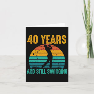 40 jaar en nog steeds swingende grappige golf 40e kaart