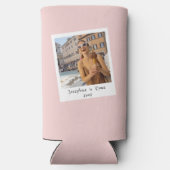 40 jaar en prachtige roze fotoverjaardag seltzer blikjeskoeler (Achterkant)