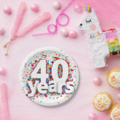 40 jaar feest papieren bordje (Feest)