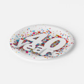 40 jaar feest papieren bordje (Gekanteld)