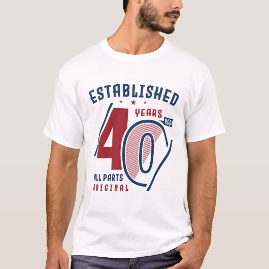 40 jaar geleden opgericht t-shirt (Voorkant)